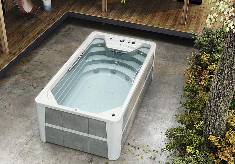 Spa de nage avec colonne hydrothérapique - 400C Swimspa