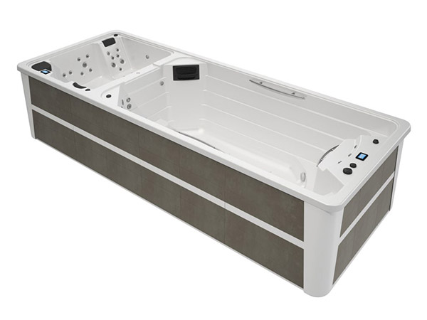 Spa de nage Swimspa BI600 avec habillage Shiny Grey